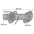 KOLEKTOR WYDECHOWY TYŁ FORD 7840 8240 8340 NEW HOLLAND TS115 , TS115E , TS120 83999288 , 87800550 , 87802729 , E9NN9431AA , E9NN9431CA