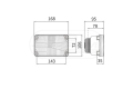 REFLEKTOR PRZEDNI LAMPA CASE 433, 533, 633, 733, 844, 745, 1255, 1455, 1056, 856, 956, 743 (1333291C1, 85651C91)