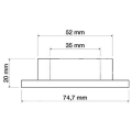 ŁOŻYSKO ZWROTNICY GÓRNE Ø 35x52/74.7x20 MM CASE MASSEY FERGUSON 6260, 6270, 6280, 6290, 6485, 6490, 8210, 8220, 8240, 8250 3785508M1