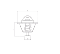 SCHEAMT TERMOSTAT MASSEY FERGUSON 5465, 6260, 6270, 6280, 6290, 6465, 6475, 6480, 7465, 7475, 7480, 8120, 8220 2485C03