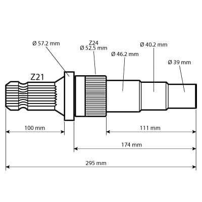 KOŃCÓWKA WAŁKA PRZEKAŹNIKA MOCY RENAULT Ares 710, Ares 720 MASSEY FERGUSON (6005021767)