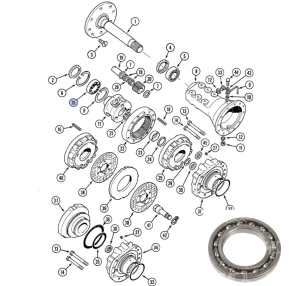 ŁOŻYSKO WAŁU KOŁA TYLNEGO 70X125X24 CASE IH 743, 743XL, 644, 744, 844, 844S, 844XL, 745S, 745XL, 845, 845XL, 856, 856XL 1964142C1, 85661H