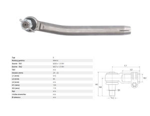 KOŃCÓWKA DRĄŻKA LEWA FENDT 816, 818, 822, 824, 916, 920, 924, 926, F816300100010