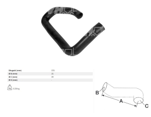 PRZEWÓD CHŁODNICY DOLNY GUMOWY RENAULT 1151-4, 1181-4, 1181-4S, 891, 951, 951-4, 981, 981-4 (7700610515)