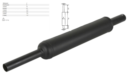 TŁUMIK CASE D320, D322, D323, D324, D326, D430, D432, D436, D438, D439, D440 704616R96, 81717571, 87295204, E1ADDN5230A, K924341