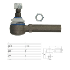 KOŃCÓWKA DRĄŻKA CASE CS68, CS75, CS78, CS86, CS94 133743603 0707110040, 133743603, 2413032, 33743603, 6005018332, 6962519