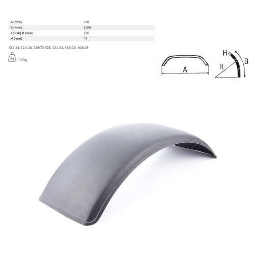 BŁOTNIK 1280X370MM JOHN DEERE 6410 6410L 6410S 6410SE 6510 6510L 6510S 6510SE 6610 6610SE 6810 6910 6910S 6020 6020SE 6120 6120SE 6220 6220SE 6320 6320SE 6420 , 6420S 6420SE 6520 L64420