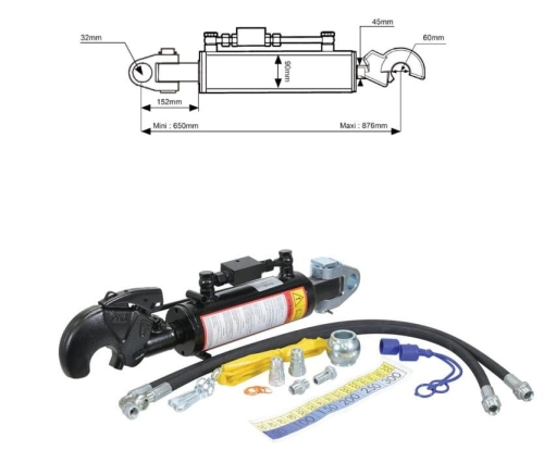 ŁĄCZNIK HYDRAULICZNY ŚRUBA CIĘGŁO HAK CBM PRZEGUB KAT. 3 S.331201 CASE CVX DEUTZ-FAHR FENDT FIAT KUBOTA MASSEY LANDINI VALTRA MCCORMICK SAME