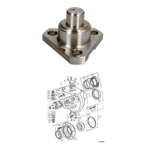 SWORZEŃ czop OSI ZWROTNICY CASE FORD JOHN DEERE 1640, 1640F, 1840 1840F, 1950 2040 , 2040 , 2040S 81428C1, 83946561, 9361517, L40036