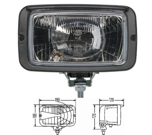 LAMPA PRZEDNIA REFLEKTOR H4/T4W JOHN DEERE 6300 6400 6110 6810 6910 09247460, 16029758, 6004186, 75120440000, AZ50258
