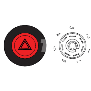 WŁĄCZNIK ŚWIATEŁ AWARYJNYCH DEUTZ FAHR DX3.65SC, DX3.70SC, DX3.80SC, DX3.90SC, DX3.10V, DX3.30V/F, DX3.50S, DX3.50V/F, DX3.70V/F, DX3.90F, DX3.90S, DX3.10VC, DX3.30VC, DX3.50VC, DX3.6001177148