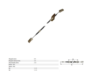 LINKA SPRZĘGŁA MASSEY FERGUSON 4225, 4225HV, 4235, 4235HV, 4240, 4245, 4245HV, 4255, 4255HV, 4265, 4325, 4325HV, 4335, 4335HV, 4345, 4345HV, 4355, 4355HV, 4365 3813542M92