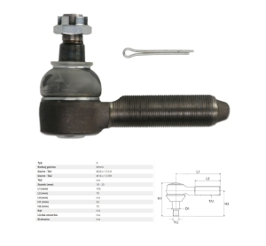 KOŃCÓWKA DRĄŻKA MASSEY FERGUSON 2620, 2625, 2640, 2645, 2680, 2685, 2720, 2725, 3610, 3630, 3650, 1617829M1