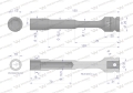 Nasadka udarowa 1/2", sześciokątna slim przelotowa ze stali CrMo 13mm długość 150 mm, stosowane w mechanice do kluczy udarowych, Waryński-124422