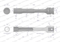 Nasadka udarowa 1/2", sześciokątna slim przelotowa ze stali CrMo 14mm długość 150 mm, stosowane w mechanice do kluczy udarowych, Waryński-124426