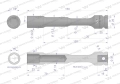 Nasadka udarowa 1/2", sześciokątna slim przelotowa ze stali CrMo 15mm długość 150 mm, stosowane w mechanice do kluczy udarowych, Waryński-124432