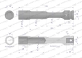 Nasadka udarowa 1/2", sześciokątna slim przelotowa ze stali CrMo 17mm długość 150 mm, stosowane w mechanice do kluczy udarowych, Waryński-124436