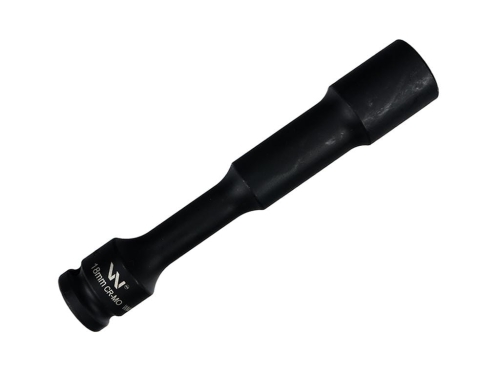 Nasadka udarowa 1/2", sześciokątna slim przelotowa ze stali CrMo 18mm długość 150 mm, stosowane w mechanice do kluczy udarowych, Waryński-124423