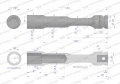 Nasadka udarowa 1/2", sześciokątna slim przelotowa ze stali CrMo 18mm długość 150 mm, stosowane w mechanice do kluczy udarowych, Waryński-124424