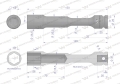 Nasadka udarowa 1/2", sześciokątna slim przelotowa ze stali CrMo 19mm długość 150 mm, stosowane w mechanice do kluczy udarowych, Waryński-124434
