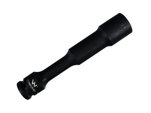 Nasadka udarowa 1/2", sześciokątna slim przelotowa ze stali CrMo 21mm długość 150 mm, stosowane w mechanice do kluczy udarowych, Waryński-124441