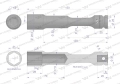 Nasadka udarowa 1/2", sześciokątna slim przelotowa ze stali CrMo 21mm długość 150 mm, stosowane w mechanice do kluczy udarowych, Waryński-124442