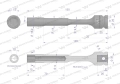 Nasadka udarowa 1/2", sześciokątna slim przelotowa ze stali CrMo 10mm długość 150 mm, stosowane w mechanice do kluczy udarowych, Waryński-124444