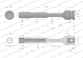 Nasadka udarowa 1/2", sześciokątna slim przelotowa ze stali CrMo 11mm długość 150 mm, stosowane w mechanice do kluczy udarowych, Waryński-124465