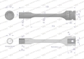 Nasadka udarowa 1/2", sześciokątna slim ze stali CrMo 11mm długość 150 mm, stosowane w mechanice do kluczy udarowych, Waryński-124446