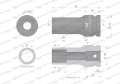 Nasadka udarowa 3/4" dwunastokątna ze stali CrMo 21mm bardzo długa D90 SLIM Waryński-124573