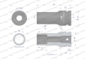 Nasadka udarowa 3/4" dwunastokątna ze stali CrMo 22mm bardzo długa D90 SLIM Waryński-124576