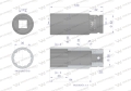 Nasadka udarowa 3/4" dwunastokątna ze stali CrMo 36mm bardzo długa D120 SLIM Waryński-124594