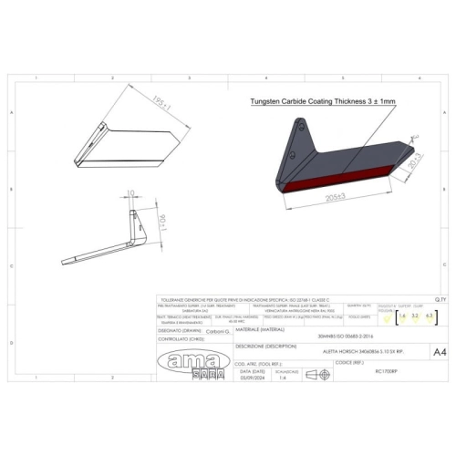 Horsch, lemiesz lewy wzmocniony 34060856