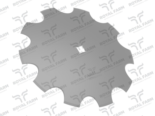 Talerz, uzębiony Z-10 fi 510 otwór 30x30 stal borowa, 1242050040 1279201020, Royal Farm-130718