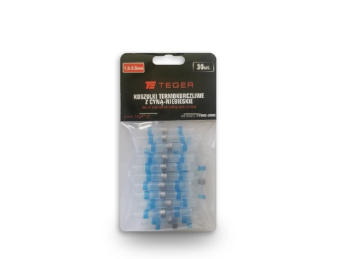 Zestaw koszulek termokurczliwych z cyną 1,5-2,5mm kolor niebieski TEGER-131302