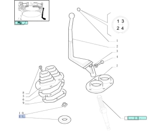 USZCZELKA DŹWIGNI GUMOWA ZMIANY BIEGÓW NEW HOLLAND TD5 TD5010 TD5020 TD5030 TD5040 TD5050  5129575