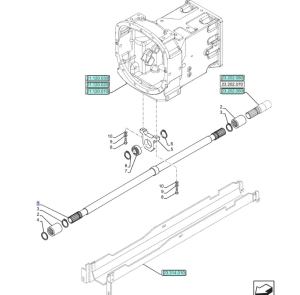 WAŁEK NAPĘDOWY 47598964 CNH NEW HOLLAND TD5.85 TD5.95 TD5.105 CASE FARMALL