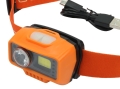 Latarka czołówka LED COB, 500 Lm uruchamiana gestem akumuator 1400 mAh ładowana USB Teger-175559
