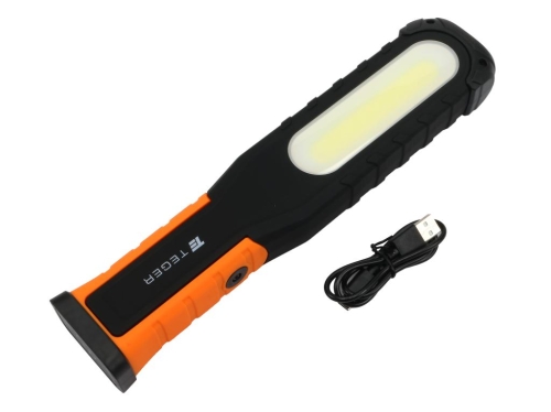 Lampa warsztatowa, latarka LED COB XPG wzmocniona obudowa 1100lm 5000 mAh, z powerbankiem, Teger-174977