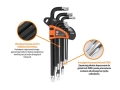 Zestaw kluczy imbusowych, TORX T10-T50 - DŁUGIE 9szt, Teger-176390