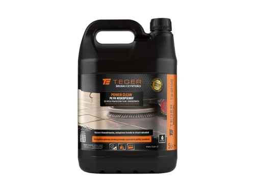 Płyn niskopienny do mycia powierzchni silnie zabrudzonych POWER CLEANING, 5l, Teger-176392