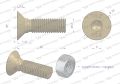 Śruba kpl., M12x40 - imbus klasa 10,9 DIN7991, (sprzedawane po 25), Waryński-175674