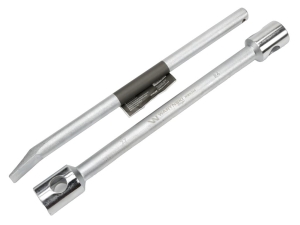 Klucz do kół , 395 mm długości rozmiar 24x27 mm z łyżką, do prac montażowych i demontażowych w mechanice , Waryński