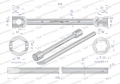 Klucz do kół , 395 mm długości rozmiar 27x32 mm z łyżką, do prac montażowych i demontażowych w mechanice , Waryński-175968