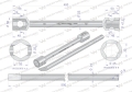 Klucz do kół , 395 mm długości rozmiar 32X33 mm z łyżką, do prac montażowych i demontażowych w mechanice , Waryński-175971