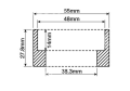 TULEJA WAŁKA RAMION FORD 8160, 8260, 8360, NEW HOLLAND TM115, TM125, FIAT M100, M115, M135, 5131745