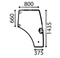 SZYBA PRAWA DRZWI NEW HOLLAND TD5, CASE IH FARMALL, STEYR