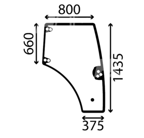 SZYBA PRAWA DRZWI NEW HOLLAND TD5, CASE IH FARMALL, STEYR