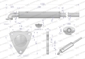 Tłumik Zetor 8520-10540 1550mm INOX Waryński-194465