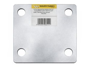 Płytka, czterotworowa Jarzma M12 90, Waryński